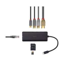 Lindy 43358 station d'accueil Avec fil USB 3.2 Gen 1 (3.1 Gen 1) Type-C Noir (43358)