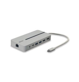 Lindy 43360 station d'accueil Avec fil USB 3.2 Gen 1 (3.1 Gen 1) Type-C Argent, Blanc (43360)