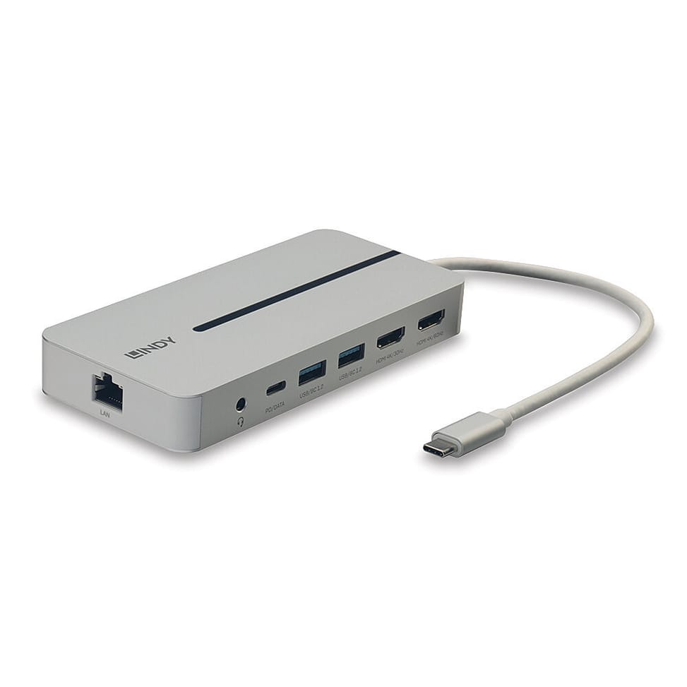 Lindy 43360 station d'accueil Avec fil USB 3.2 Gen 1 (3.1 Gen 1) Type-C Argent, Blanc (43360) — image 2