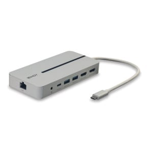 Lindy 43360 station d'accueil Avec fil USB 3.2 Gen 1 (3.1 Gen 1) Type-C Argent, Blanc (43360)