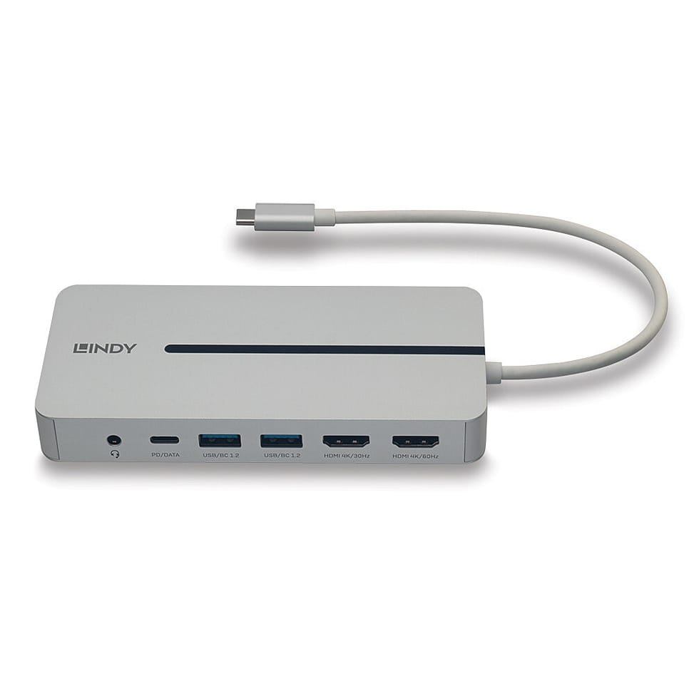 Lindy 43360 station d'accueil Avec fil USB 3.2 Gen 1 (3.1 Gen 1) Type-C Argent, Blanc (43360) — image 3