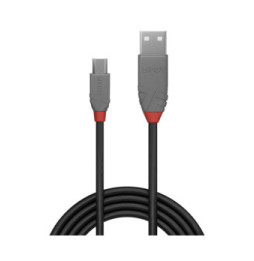 Lindy 36733 câble USB 2 m USB 2.0 USB A Micro-USB B Noir, Gris Câble USB 2.0 type A vers Micro-B, Anthra Line, 2m  (36733)