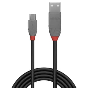 Lindy 36733 câble USB 2 m USB 2.0 USB A Micro-USB B Noir, Gris Câble USB 2.0 type A vers Micro-B, Anthra Line, 2m  (36733) — image 2