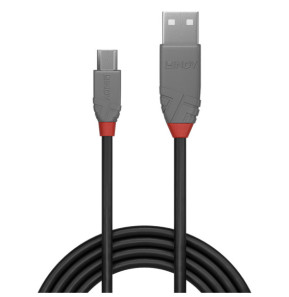 Lindy 36733 câble USB 2 m USB 2.0 USB A Micro-USB B Noir, Gris Câble USB 2.0 type A vers Micro-B, Anthra Line, 2m  (36733)