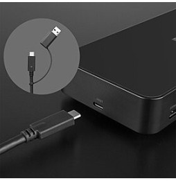 Lindy DST-Pro Universal Station d'accueil USB 3.2 Gen 2 (3.1 Gen 2) Type-C Noir (43366)