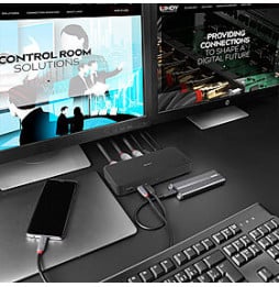 Lindy DST-Pro Universal Station d'accueil USB 3.2 Gen 2 (3.1 Gen 2) Type-C Noir (43366)