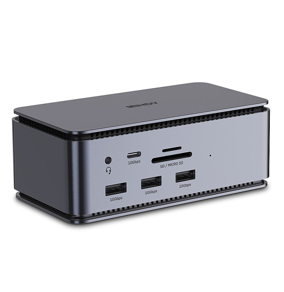 Lindy DST-Pro USB4 Station d'accueil Anthracite (43372)