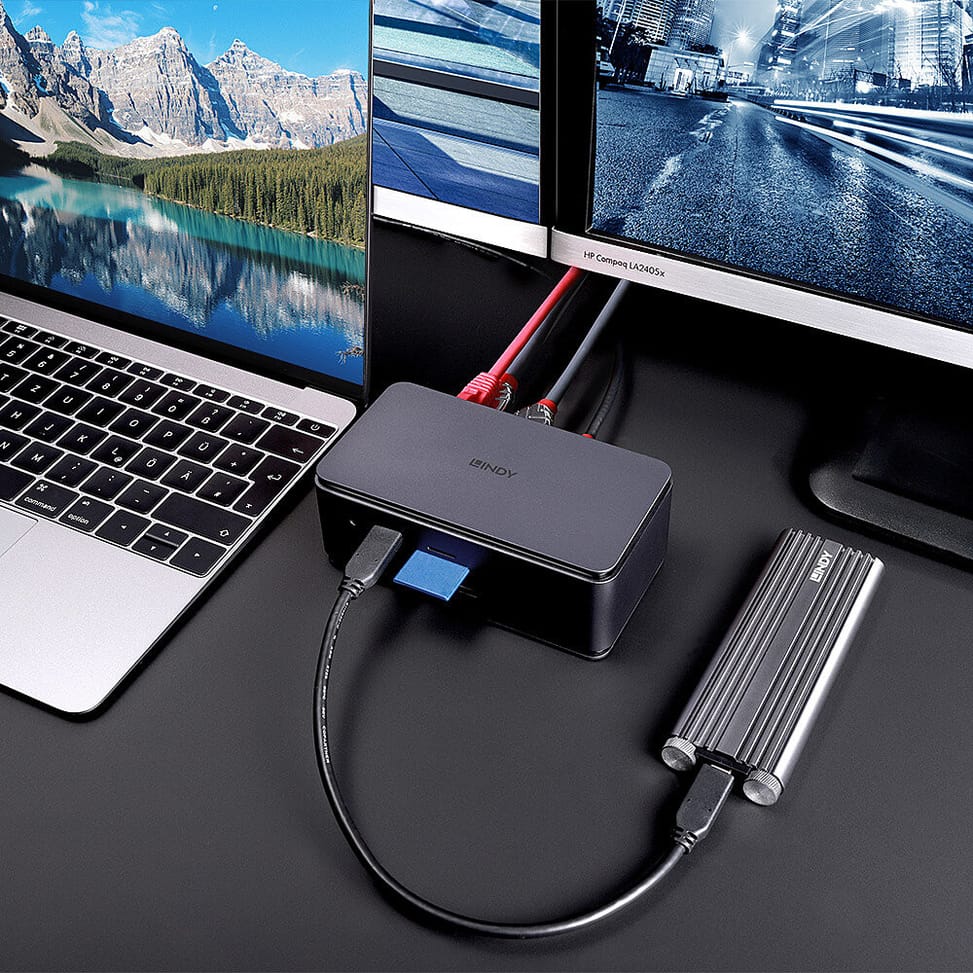 Lindy DST-Pro USB4 Station d'accueil Anthracite (43372) — image 5