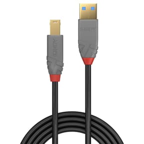 Lindy 36742 câble USB 2 m USB 3.2 Gen 1 (3.1 Gen 1) USB A USB B Noir, Gris (36742) — image 2