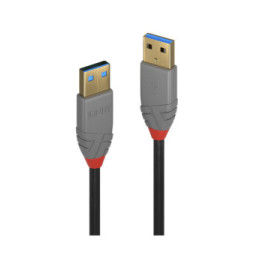 Lindy 36753 câble USB 3 m USB 3.2 Gen 1 (3.1 Gen 1) USB A Noir, Gris (36753)