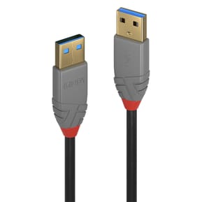 Lindy 36753 câble USB 3 m USB 3.2 Gen 1 (3.1 Gen 1) USB A Noir, Gris (36753)