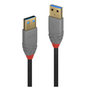 Lindy 36753 câble USB 3 m USB 3.2 Gen 1 (3.1 Gen 1) USB A Noir, Gris (36753)