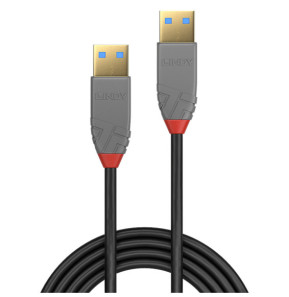 Lindy 36753 câble USB 3 m USB 3.2 Gen 1 (3.1 Gen 1) USB A Noir, Gris (36753)