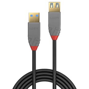 Lindy 36762 câble USB 2 m USB 3.2 Gen 1 (3.1 Gen 1) USB A Noir Rallonge USB 3.2 type A, 5Gbit/s, Anthra Line, 2m (36762) — image 2
