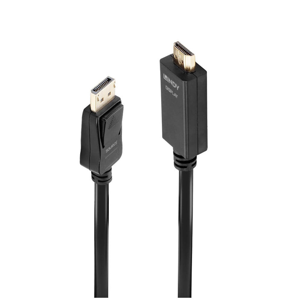 Lindy 36922 câble vidéo et adaptateur 2 m DisplayPort HDMI Type A (Standard) Noir (36922)