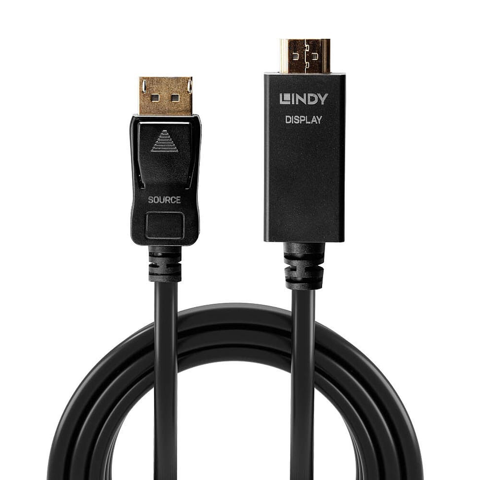 Lindy 36922 câble vidéo et adaptateur 2 m DisplayPort HDMI Type A (Standard) Noir (36922) — image 2