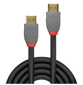 Lindy 36962 câble HDMI 1 m HDMI Type A (Standard) Noir, Gris Câble HDMI High Speed, Anthra Line, 1m  (36962)