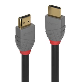 Lindy 36963 câble HDMI 2 m HDMI Type A (Standard) Noir, Gris Câble HDMI High Speed, Anthra Line, 2m  (36963)