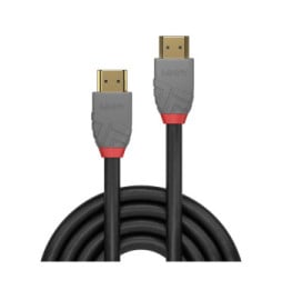Lindy 36963 câble HDMI 2 m HDMI Type A (Standard) Noir, Gris Câble HDMI High Speed, Anthra Line, 2m  (36963)