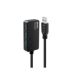 Lindy 43159 hub & concentrateur USB 3.2 Gen 1 (3.1 Gen 1) Type-A 5000 Mbit/s Noir (43159)