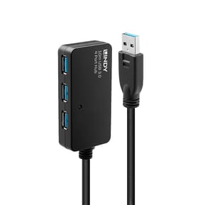 Lindy 43159 hub & concentrateur USB 3.2 Gen 1 (3.1 Gen 1) Type-A 5000 Mbit/s Noir (43159)