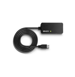 Lindy 43159 hub & concentrateur USB 3.2 Gen 1 (3.1 Gen 1) Type-A 5000 Mbit/s Noir (43159)