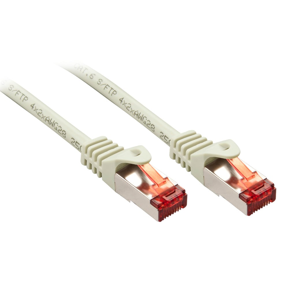 Lindy Cat.6 S/FTP 1m câble de réseau Gris Cat6 S/FTP (S-STP) Câble réseau Gris Cat.6 S/FTP, 1m  (47342)