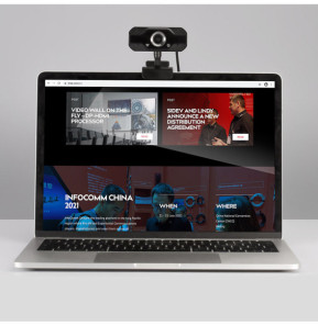 Lindy 43300 webcam 1920 x 1080 pixels USB 2.0 Noir Webcam Full HD 1080p avec Microphone  (43300)