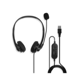 Lindy 42870 écouteur/casque Avec fil Arceau Appels/Musique USB Type-A Noir (42870)