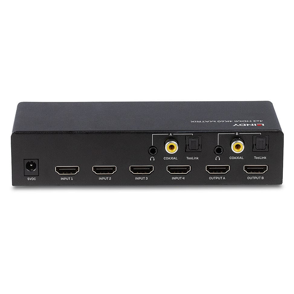 Lindy 38084 commutateur de matrice Commutateur de matrice AV Matrice HDMI 4x2 4K60  (38084) — image 2
