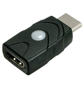 Lindy 32114 changeur de genre de câble HDMI Type A Noir Emulateur HDMI 2.0 18G EDID  (32114)