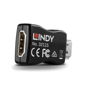 Lindy 32115 changeur de genre de câble HDMI Noir Emulateur HDMI 2.0 EDID  (32115)