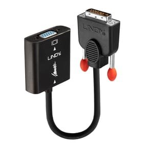 Lindy 38189 câble vidéo et adaptateur 0,1 m DVI-D VGA (D-Sub) Noir Convertisseur DVI vers VGA  (38189)