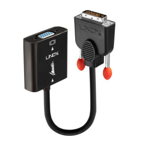 Lindy 38189 câble vidéo et adaptateur 0,1 m DVI-D VGA (D-Sub) Noir Convertisseur DVI vers VGA  (38189)
