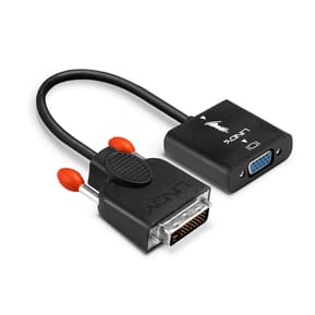 Lindy 38189 câble vidéo et adaptateur 0,1 m DVI-D VGA (D-Sub) Noir Convertisseur DVI vers VGA  (38189) — image 3