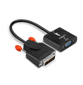 Lindy 38189 câble vidéo et adaptateur 0,1 m DVI-D VGA (D-Sub) Noir Convertisseur DVI vers VGA  (38189)