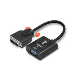 Lindy 38189 câble vidéo et adaptateur 0,1 m DVI-D VGA (D-Sub) Noir Convertisseur DVI vers VGA  (38189)