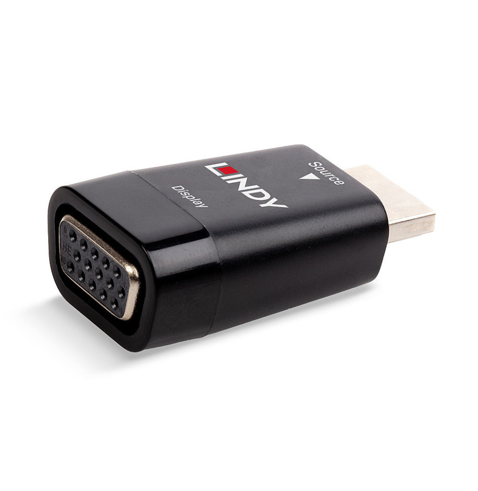 Lindy 38194 câble vidéo et adaptateur HDMI Type A (Standard) VGA Noir Convertisseur HDMI vers VGA  (38194)