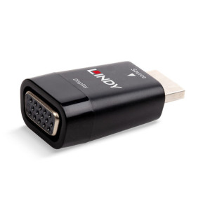 Lindy 38194 câble vidéo et adaptateur HDMI Type A (Standard) VGA Noir Convertisseur HDMI vers VGA  (38194)