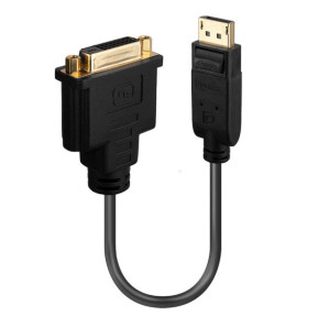 Lindy 41004 câble vidéo et adaptateur 0,15 m DisplayPort DVI-D Noir Convertisseur DisplayPort vers DVI  (41004)