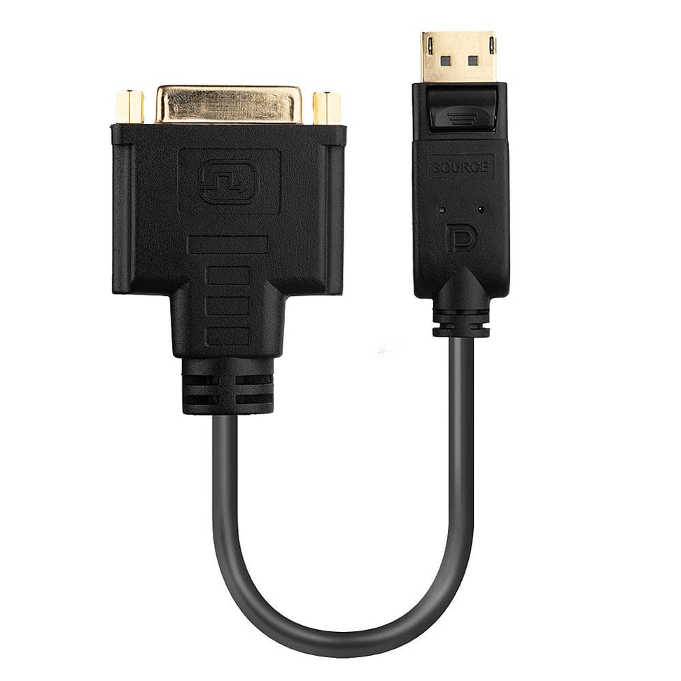 Lindy 41004 câble vidéo et adaptateur 0,15 m DisplayPort DVI-D Noir Convertisseur DisplayPort vers DVI  (41004) — image 2