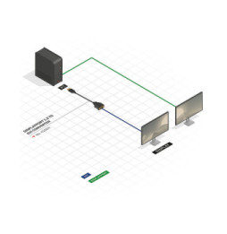 Lindy 41004 câble vidéo et adaptateur 0,15 m DisplayPort DVI-D Noir Convertisseur DisplayPort vers DVI  (41004)