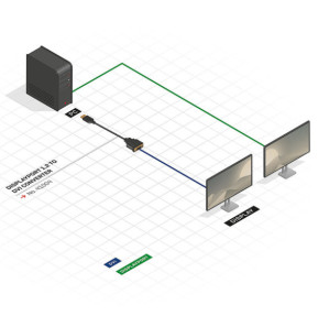 Lindy 41004 câble vidéo et adaptateur 0,15 m DisplayPort DVI-D Noir Convertisseur DisplayPort vers DVI  (41004)