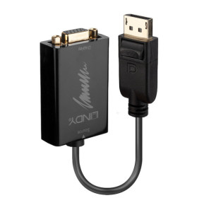Lindy 41006 câble vidéo et adaptateur 0,15 m VGA (D-Sub) DisplayPort Noir Convertisseur Actif DisplayPort vers VGA  (41006)