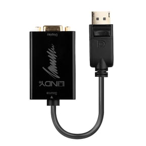 Lindy 41006 câble vidéo et adaptateur 0,15 m VGA (D-Sub) DisplayPort Noir Convertisseur Actif DisplayPort vers VGA (41006) — image 2