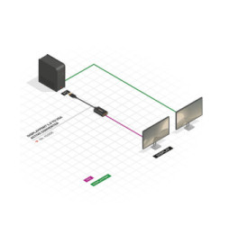 Lindy 41006 câble vidéo et adaptateur 0,15 m VGA (D-Sub) DisplayPort Noir Convertisseur Actif DisplayPort vers VGA  (41006)