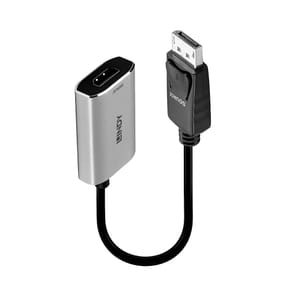 Lindy 41094 câble vidéo et adaptateur 0,11 m DisplayPort HDMI Gris Convertisseur actif DisplayPort 1.4 vers HDMI 8K  (41094)