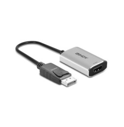 Lindy 41094 câble vidéo et adaptateur 0,11 m DisplayPort HDMI Gris Convertisseur actif DisplayPort 1.4 vers HDMI 8K  (41094)