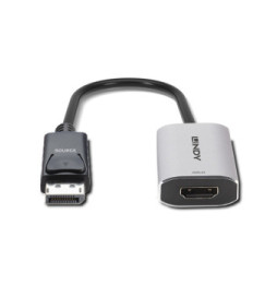 Lindy 41094 câble vidéo et adaptateur 0,11 m DisplayPort HDMI Gris Convertisseur actif DisplayPort 1.4 vers HDMI 8K  (41094)