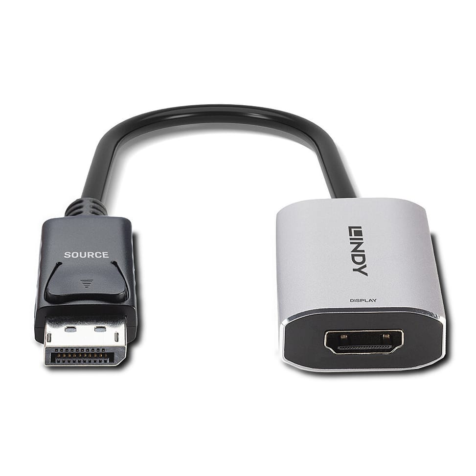 Lindy 41094 câble vidéo et adaptateur 0,11 m DisplayPort HDMI Gris Convertisseur actif DisplayPort 1.4 vers HDMI 8K (41094) — image 4